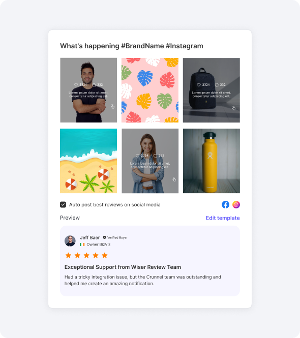 Social sharing & feed