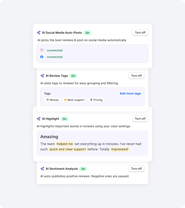 AI That manages reviews