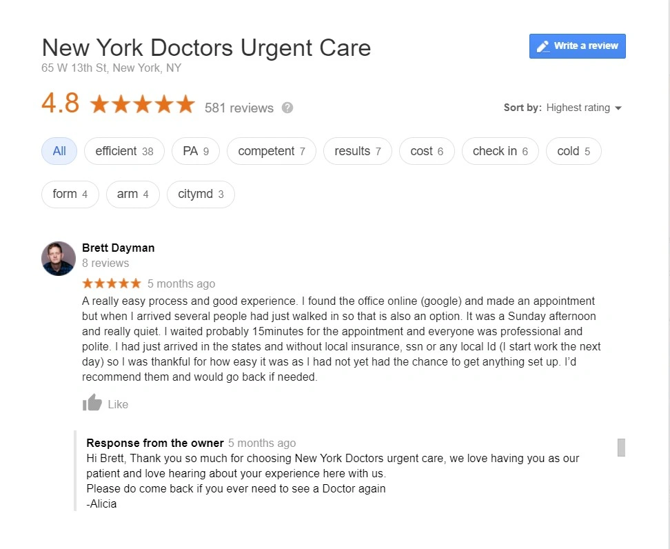 New York Doctors Urgent Care
