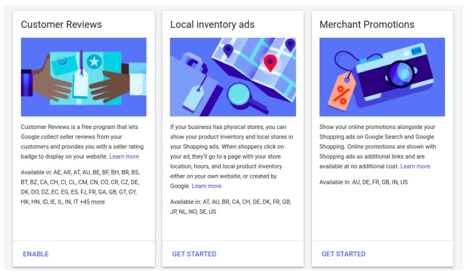 Enabling in Google Ads & Merchant Center