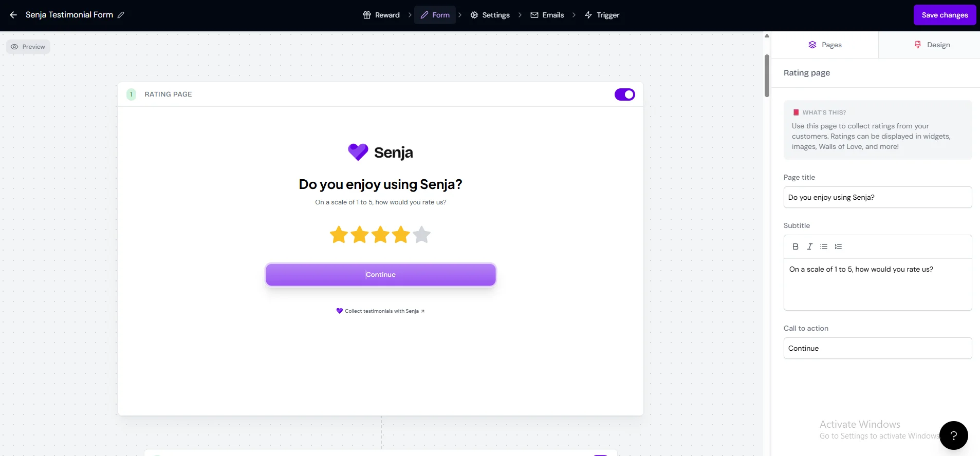 Senja Testimonial Collection