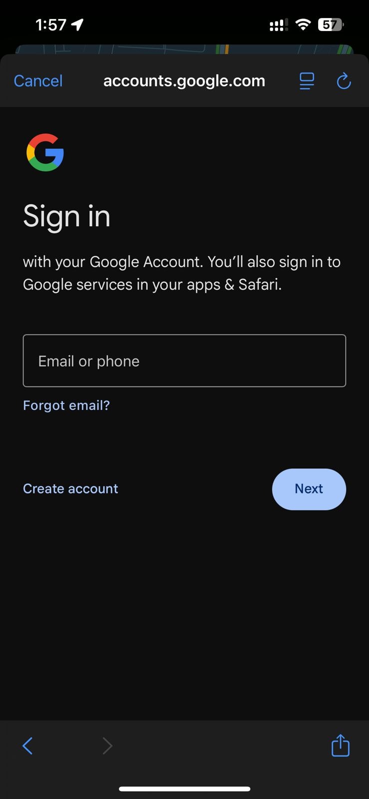 Sign in to your Google Account