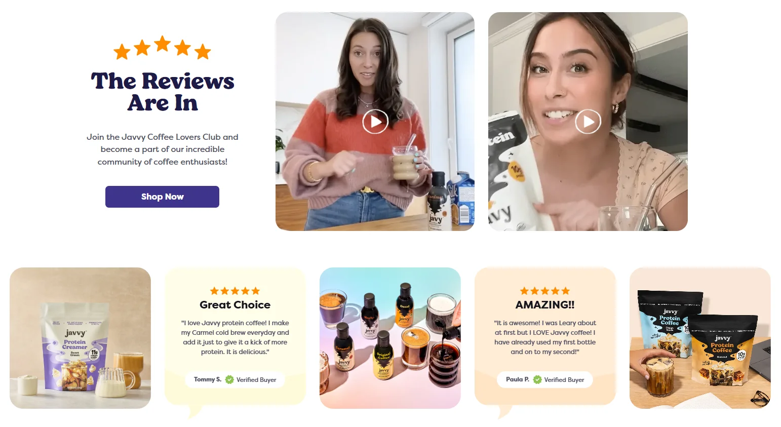Video Reviews and Star Ratings – Javvy Coffee