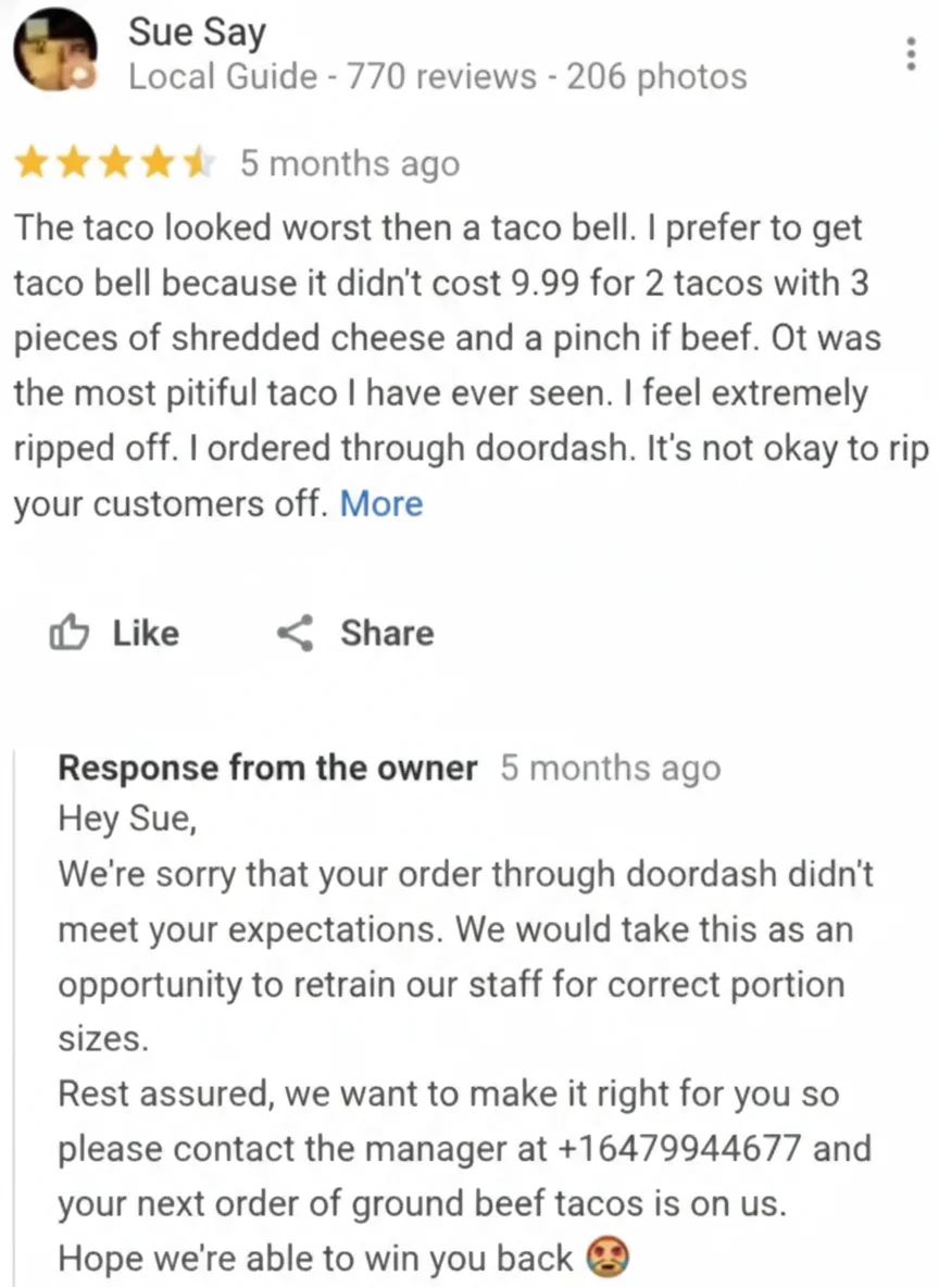 Example 1: Poor Response That Hurts Trust