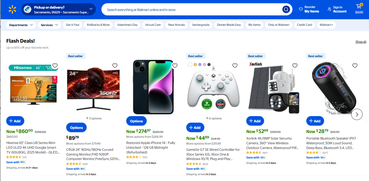 Walmart product page