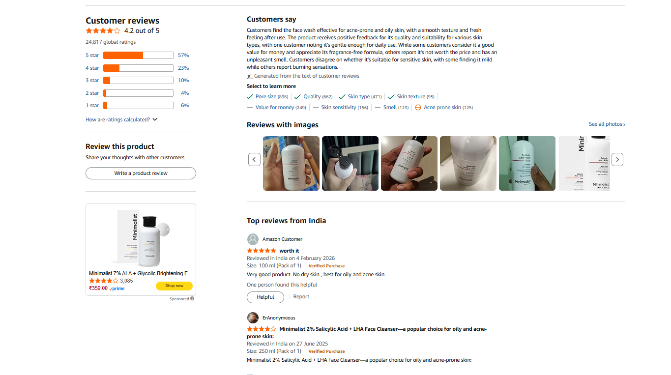 Full Review Section Below the Product Details